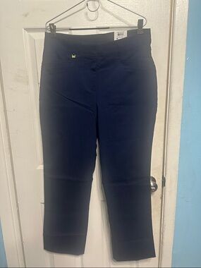 JM Collection Navy Straight-Leg Stretch Jeans